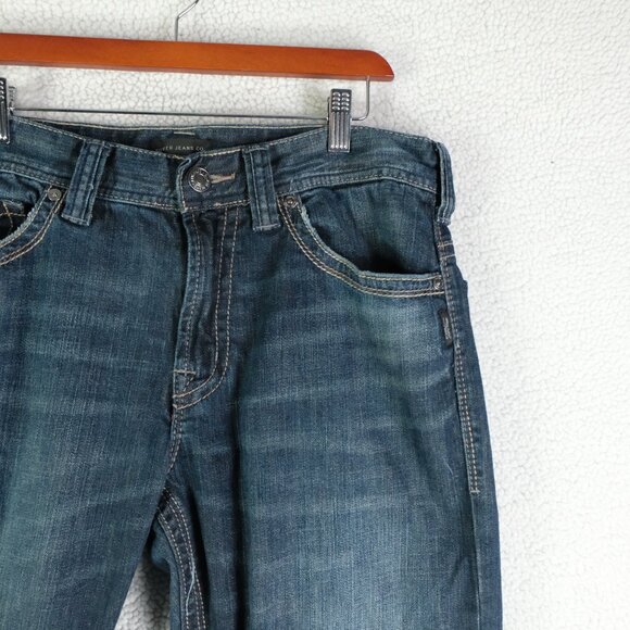 Silver Jeans Mens 32X32 Blue Hunter Loose Fit Taper Stone Wash Denim - Picture 2 of 11